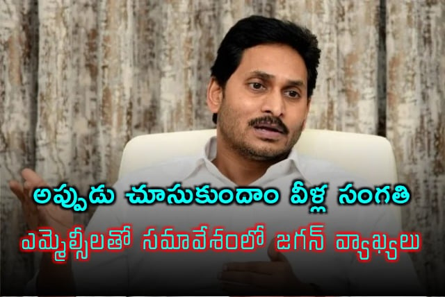 CM Jagan held meeting with YCP MLCs