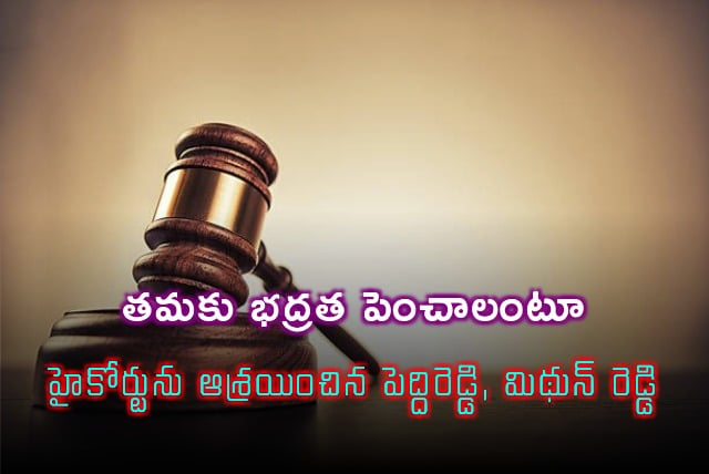 Peddireddy and Mithun Reddy approaches AP High Court seeking security hike