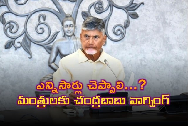 Chandrababu serious warning to few ministers