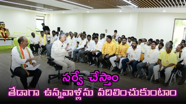 Chandrababu Naidu clarifies to cadre about surveys and removing non-performers