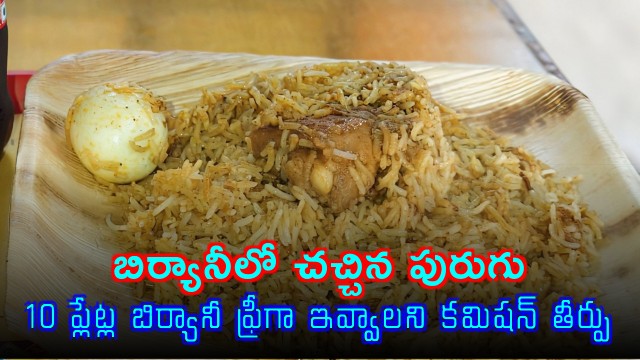 Fly in biryani order to provide 10 plates of biryani for free