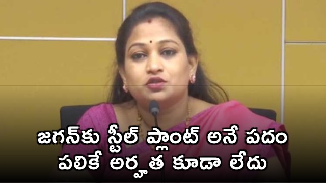 Vangalapudi Anitha says Jagan has no right to even mention the word Steel Plant