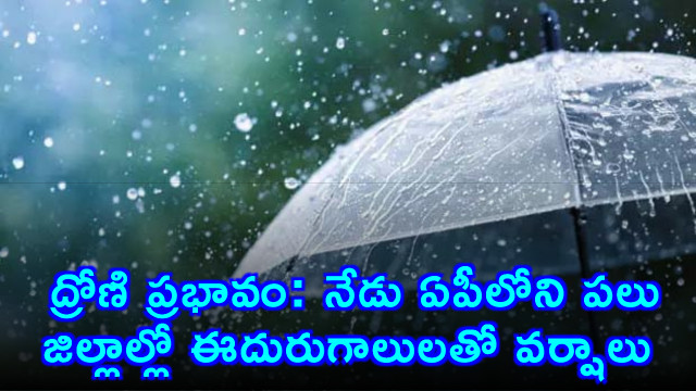 Andhra Pradesh Rains Expected Today Due to Trough Effect