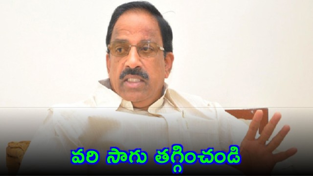 Tummala Nageswara Rao advises farmers to reduce paddy cultivation due to unfavorable conditions
