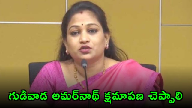 Vangalapudi Anitha demands apology from Gudivada Amarnath