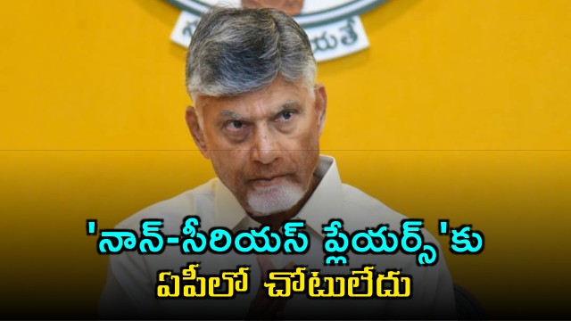 Chandrababu Naidu says no room for non-serious players in Andhra Pradesh
