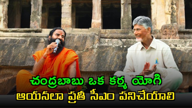 Chandrababu is a Karma Yogi every CM should work like him says Baba Ramdev