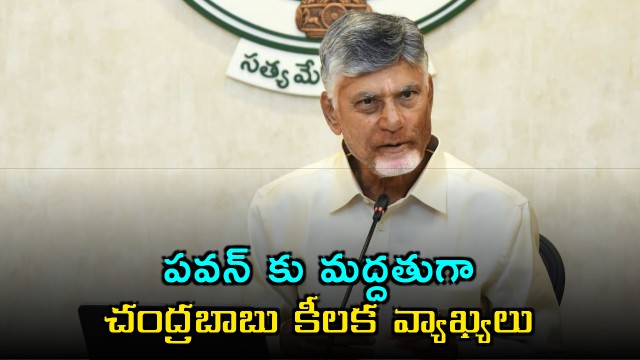 Chandrababu key comments in cabinet meeting in support of Pawan Kalyan
