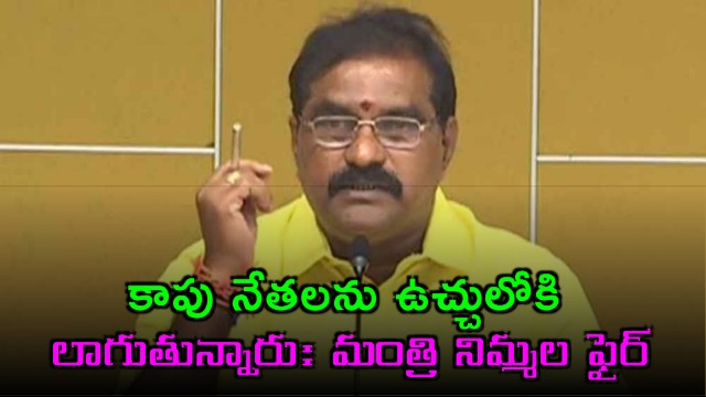 Nimmala Ramanaidu Accuses Jagan Of Using Kapu Leaders For Political Gains