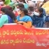 Out sourcing nurses in Hyderabad holds protest