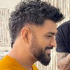 Dhoni in new hair style