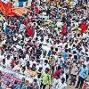 Maha Padayatra against the decision to privatize the Visakhapatnam steel plant 