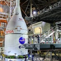 NASA completes stacking rocket for Moon mission