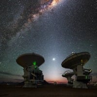 ALMA scientists found water particles in deep space