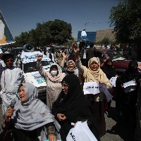 Afghan women protest for rights to employment, education