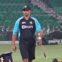 Team India players practice under new coach Rahul Dravid