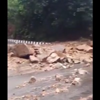 Heavy rain caused landslides in Tirumala