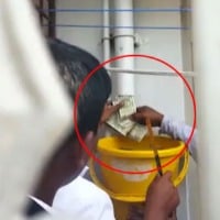 Karnataka ACB Pulls Out Rs 500 Notes from Water Pipe