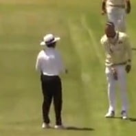 rahul fires on umpire  