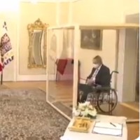 Czech President attends PM oath taking ceremony despite suffering from corona