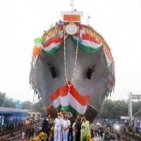 Survey vessel 'Sandhayak' launched for Indian Navy