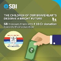 SBI contributes Rs. 10 crores to the Armed Forces Flag Day Fund