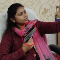 Trinamool Congress leader caught on camera with gun in her hand