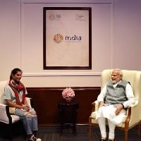 Upasana Konidela met PM Narendra Modi at India Expo