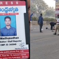 ABN Andhra Jyothi journalist Madhusudhan dead in accident