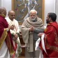 Tirumala and Srisailam priests blessed PM Modi