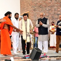 Union Minister Sarbananda Sonowal lays foundation stone for Heartfulness International Yoga academy at Hyderabad