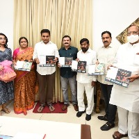 Kotha Srinivas callender of quotations unveiled by minister K.T.Ramarao