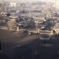 Black Snow in a Russian town