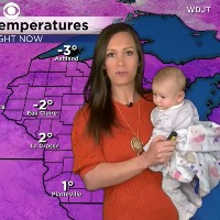 Journalist In US Reads Weather Report With Her Kid