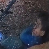 five Years old trapped in bore well for five days
