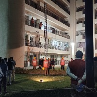 Gurugram building collapse: Rescue operation on to save trapped couple