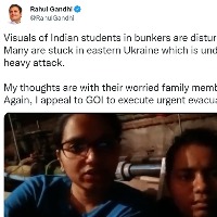 Visuals of Indian students in bunkers disturbing: Rahul