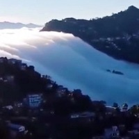 A cloud waterfall Should not this be one of the worlds wonders