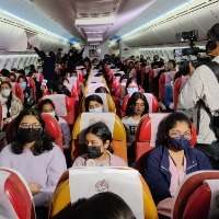 Special flight carrying 218 Indian nationals from Bucharest lands in Delhi