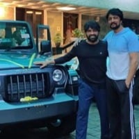 Kicha Sudeep gifs car to Johnny Master