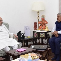 West Bengal Governor Jagdeep Dhankhar called on the Union Home Minister Amit Shah