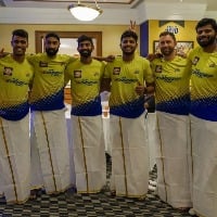 CSK players take up the Kolam challenge; celebrate the traditional way