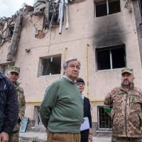 Russia says they have conducted high precision attacks during Antonio Guterres visit in Kyiv 