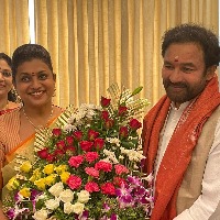 ap minister rk roja met with union minister kishan reddy