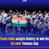 pm modi greetings to thomas cup winning indian team