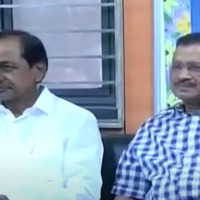 Pics of Chief Minister KCR meeting with Delhi CM Kejriwal at Delhi’s CM residence on 22nd May, 2022