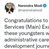 PM congratulates candidates who cleared Civil Services exam