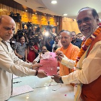 BJP OBC National Morcha chief Laxman files nomination as RS candidate from UP