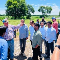 revanth reddy visited a huge farm land in dallas