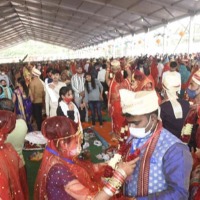 12000 couples tie knot in mass marriage event in Uttar Pradesh